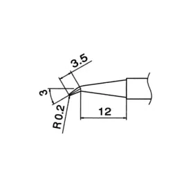 Hakko Soldering Tip T12 Lead Free Solder J Type, T12-J02 image 2
