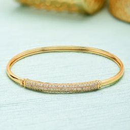 Zaveri Pearls Gold Tone Contemporary Look Cubic Zirconia Kada-ZPFK9214-picture-4