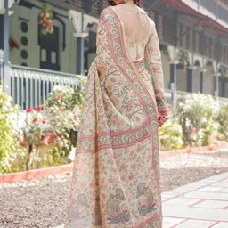 MAHARANI COUTURE Ethnic Motifs Print Pure Cotton Jamdani Saree image 5