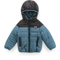 U.S. Polo Assn. Kids Blue & Black Color Block Full Sleeves Puffer Jacket-picture-35