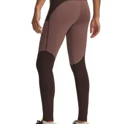 UNDER ARMOUR Brown Slim Fit Colourblocked High Rise Trail Run Leggings image 2