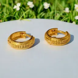 SHREE KRISHNA SHOPPING Women Gold-Plated Hoop Earrings-picture-25