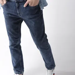Mast & Harbour Men Navy Blue Skinny Fit Mid-Rise Clean Look Stretchable Jeans-picture-29
