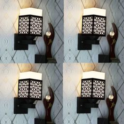 Gojeeva Black Wood Square Shaped Wall Lamp-picture-10