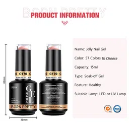 BORN PRETTY UV & LED Soak Off Long Lasting Gel Nail Polish - 15 ml - C131 image 2