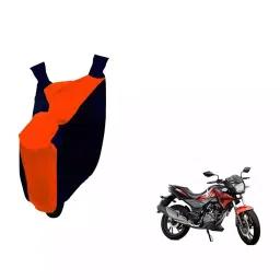 Auto Pearl Waterproof Two Wheeler Cover For Hero Xtreme 200R (Orange & Blue)-image-95