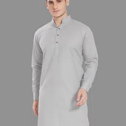 PulseIQ Men Mandarin Collar Thread Work Kurta-picture-36