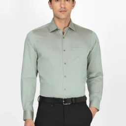 Van Heusen Green Cotton Regular Fit Shirt-picture-32
