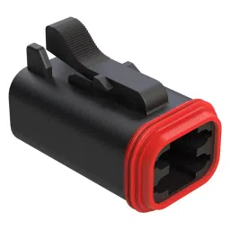 AMPHENOL SINE/TUCHEL AUTOMOTIVE HOUSING, PLUG, 4POS, 13A, BLK, AT06-4S-BLK-picture-15