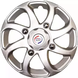 Auto Pearl BBS26 R15  381 mm(15 Inch) Press Type Wheel Hubcap with Retention Ring Glossy Silver Wheel Cover for Maruti Ignis 1.2 AMT Delta Petrol (Set of 4) image 2