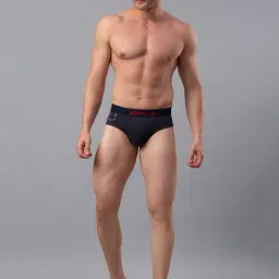 UnderJeans by Spykar Multicolor Cotton Briefs (Pack Of 3) image 4