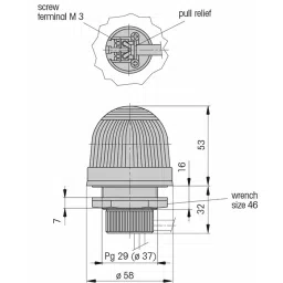 Werma Beacon EM 801 Series Green Steady 230 V AC Panel Mount LED Bulb IP65, 801.200.68 image 3