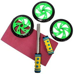 ORBITORA 3-in-1 AB Wheel Roller and Anti-Slip Handles Abdominal Ab Roller Exercise 3 Wheel for Stomach Exercise Training and Fitness Gym Equipment for Man and Woman image 3