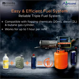 Agricare A-SUNG Mini Fogging Machine Super 2000 Gold (From Korea) Easy&Powerful Insect Killer for Home - Butane Gas Cylinder+Fogging Chemical+Safety Kit Combo image 4