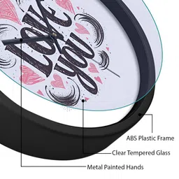 OLIVE TREE Black & White Printed Contemporary Wall Clock image 4