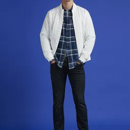 Pepe Jeans Men Stand Collar Floral Solid Casual Bomber Jacket image 3