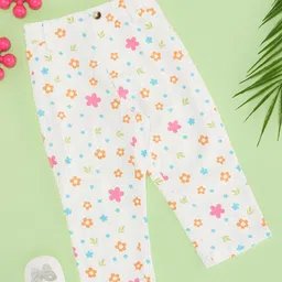 Pantaloons Baby Cotton Floral Printed Jeans - Off White-image-38