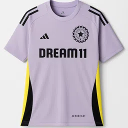 ADIDAS KIDS Knit Half Raglan Sleeves T-Shirt with Sports Theme Print - Lavender-picture-19