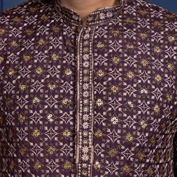 DEVOILER Men Embellished Sequinned Kurta image 4