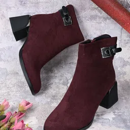 Ronnie Grey Women Block Heeled Regular Boots image 1