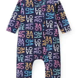 Babyhug 100% Cotton Knit Full Sleeves Heart Printed Rompers Pack of 2 - Multicolour image 4