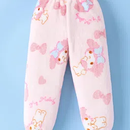 Mark & Mia Full Sleeves Winter Wear Night Suit With Bunny Print - Pink image 4