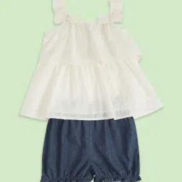 Pantaloons Baby White & Blue Cotton Regular Fit Top Set-picture-20