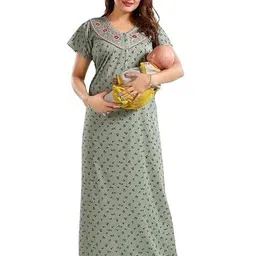 Gutthi Women Green Nightdress-image-18