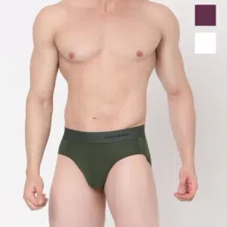 UnderJeans by Spykar Multicolor Briefs (Pack of 3)-picture-32