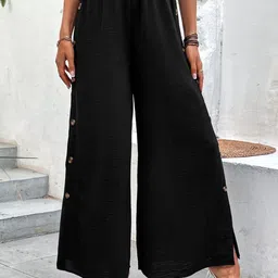 StyleCast Women Casual Mid-Rise Loose Fit Wide Leg Trousers-picture-16