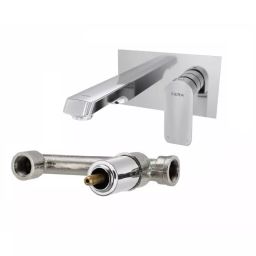 CERA CHELSEA Basin Mixer Diverter Single Lever Exposed Part + Concealed Part Wall Mount Chrome, F1016474+F4065103-picture-27