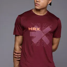 HRX by Hrithik Roshan Brand Logo Printed Training  T-shirt-picture-51