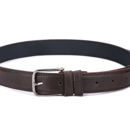 SHOPGLOBAL Brown Textured Synthetic Leather Belt image 2