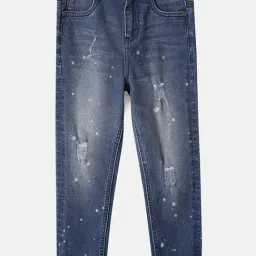 Angel & Rocket Kids Blue Distressed Jeans-picture-17