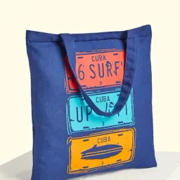 Forever Glam by Pantaloons Blue Printed Medium Tote Bag-image-14