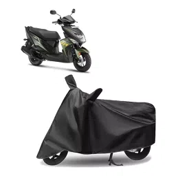 Auto Pearl Polyester Two Wheeler Cover for Yamaha Cygnus Ray ZR (Grey)-picture-13