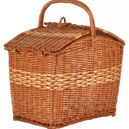 HM Services Movers Gallery Cane Laundry Basket, Brown Piece Brown 1 Cane-image-31
