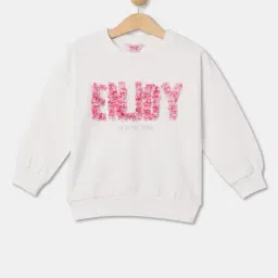 R&B Kids White Applique Regular Fit Sweatshirt-picture-29