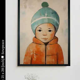 SOWPEACE Blue & Orange 1 Piece Canvas Other Wall Paintings-picture-21