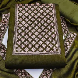 SAINOOR Floral Embroidered Sequnnied Unstitched Dress Material-picture-12