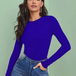 Dream Beauty Fashion Women Solid Round Neck Long Sleeves Top-picture-24