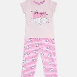 Pantaloons Junior Pink Printed Top with Pants-picture-28