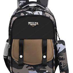 FunBlast Multipurpose School Bag With Pencil Pouch Black & Brown  - 16 Inches-picture-18
