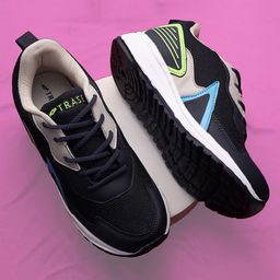 TRASE Colour Blocked Lace Up Running Shoes - Navy Blue-picture-38