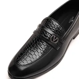 NICO NERINI Men Textured Patent Leather Loafers image 3