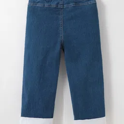 Kookie Kids Full Length Washed Denim Jeans with Robot Print - Blue image 2