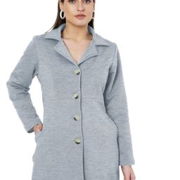 BRINNS Women Hip Length Notched Lapel Overcoat-picture-46