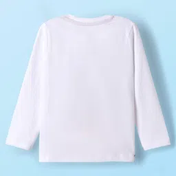 Babyhug Disney Single Jersey Knit Full Sleeves Night Suit With Winnie The Pooh Graphics - White & Red image 3