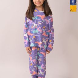 Anthrilo Girls Pack of 3 Solar Dreams,Unicorn Planet,Summer Pop It Long Sleeve Pyjama Set-picture-27