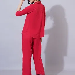 Curvydrobe V-Neck Sequinned Top With Trousers image 2